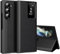 für Samsung Z Fold 3 Smart View Hülle, Wallet Smartphone Case, für Samsung Galaxy Z Fold 3 Handyhülle Clear View, Spiegel Flip, Kartenfach Cover, Sichtfenster, Galaxy Fold 3 5G Smart View