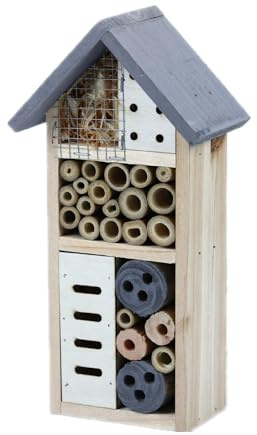 Xinsheinelry Petite maison en bois pour une utilisation en extérieur, hôtel compact à suspendre pour abeilles et coccinelles habitats de nidification