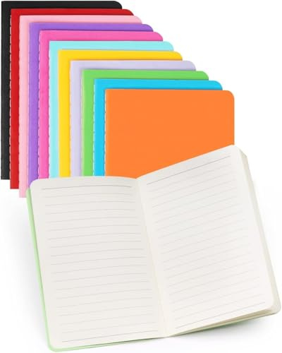 Generisk 15-pack mini pocket notebook, A6-anteckningsböcker, tom, små mönstrade anteckningsböcker, bulk för resenärer, studenter, skoltillbehör