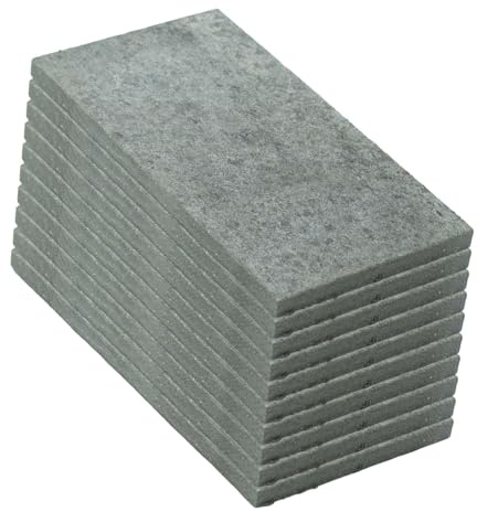 Oshhni Lot de 10 panneaux de construction en briques de ciment pour modèles de maisons, 6x12cm