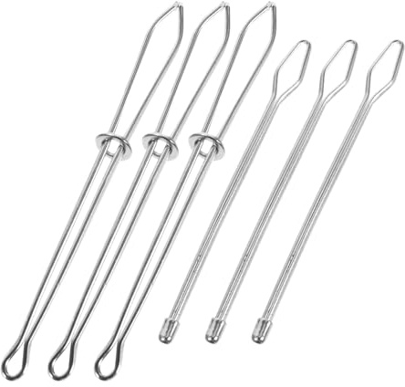 LOLIPPYY 6pcs Drawstring Replacement Tool Hoodies Drawstring Clamp Pants Tool Installer Replacement Kit Restringer Cord Threading Silver