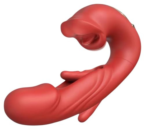 Portabel Wellnessenhet med 7 Vibrationslägen, Mjuk Silikon 74 Röd