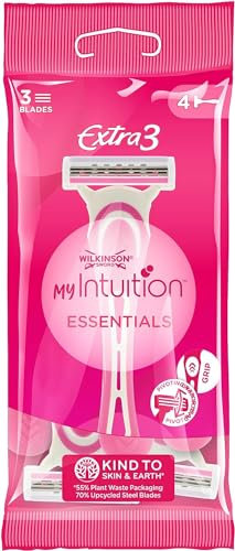 Wilkinson Sword - Rasoio Usa e Getta Extra 3 Beauty - Rasoio 3 Lame per Donna - Per Pelli Sensibili - Colore Rosa - Confezione da 4 Rasoi