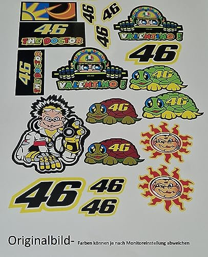 Rossi 46 The Doctor Aufkleber Sticker Motogp Motorrad A4 Bogen