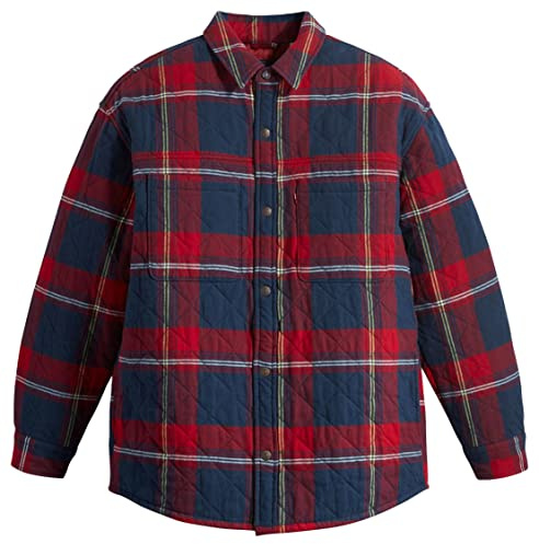 Levi's Herren Ingleside Overshirt , Gunnar Plaid Rhythmic Red, M