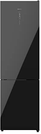 Cecotec Réfrigérateur Combiné 2 Portes en Verre Bolero CoolMarket Combi 356 Black Glass D. 356 L, Hauteur 200 cm, Largeur 60 cm, Faible Consommation, Système Multi Air Flow, No Frost Total
