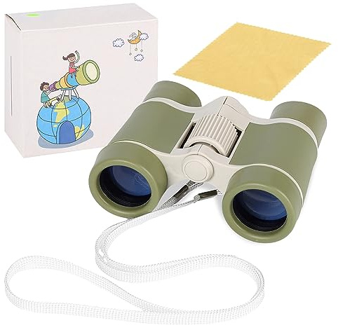 Kids Binoculars, Binoculars for Kids Toys, Observer's Binoculars, Outdoor Toys for Sports And Outside, Binoculars for Bird Watching Educational Learning Travel Hiking Camp, Birthday Presents (Green)