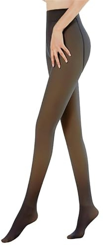 Litthing Medias Forradas De Lana para Mujer, Pantimedias Térmicas Translúcidas Falsas Medias con Estribo De Cintura Alta Leggings Cálidos Sexy Pantimedias Otoño Invierno Tallas Grandes