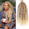 PORSMEER 18 pouces 6 paquets Boho Faux Locs Crochet extensions de cheveux, cheveux pré-bouclés désordonné rivière Bohème cheveux ondulés Crochet tresses 12 brins/paquet