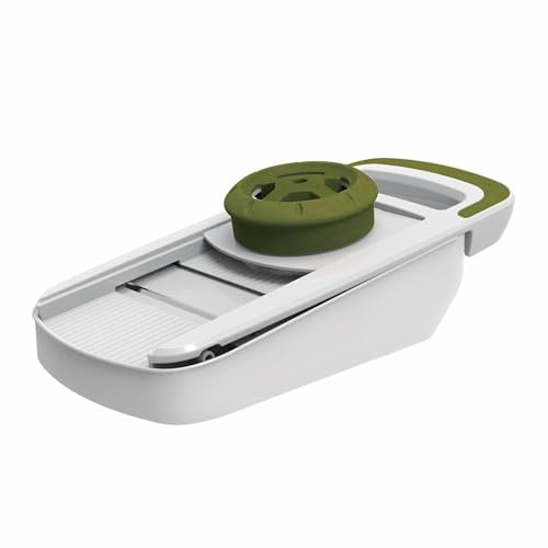 MALI'S C100/31 - Mandolino da cucina multiuso con 4 lame intercambiabili in polipropilene/gomma, 30 x 15 x 11 cm