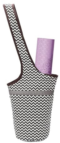 Nybhyjka Borsa per tappetino da yoga, grande borsa da trasporto per tappetino da yoga, tracolla larga elastica, tasche multiple per accessori per il fitness, adatta alla maggior parte dei tappetini di