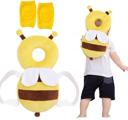 Protector de Cabeza para Bebe,Cojín Protector Seguridad Bebe,Almohada Protección Bebe,Mochila de Protección para Bebé,Almohadillas de Seguridad Ajustables para Bebes,Mochila Anti Caida Bebe