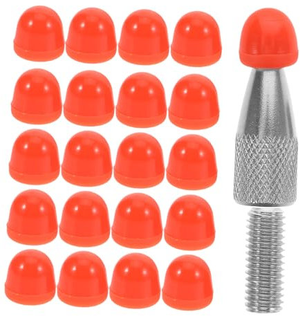 TOPPERFUN 48 Pièces Tête De Remplacement Du Marteau Outil De Débosselage De Voiture Marteau De Carrosserie Débosselage De Carrosserie Kit De Réparation De Carrosserie Rouge Alliage