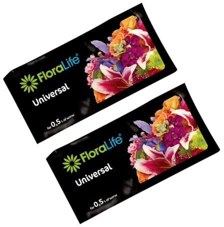 UK Best Seller – 50 Pack Oasis FloraLife Cut Flower Food Sachets – Clear Powder – Flower Fertiliser for Longer-Lasting Blooms