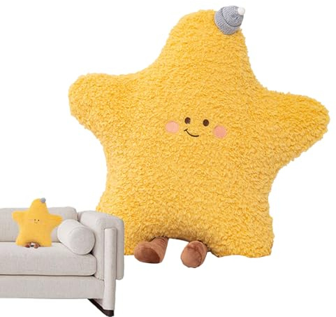Baoqifong Cojín de estrella - Cojín para adultos | Cubierta de felpa suave lavable para viajes, rodilla, cama, embarazo, lumbar, cuerpo para dormir, cómodo apoyo relajante