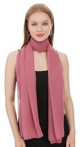 Chiffong Sjal Scarf För Dam – Lätt Och Tunn Halsduk Mode Sjalar för Kvinnor - Chiffon Vårsjal - Elegant Sommarsjal För Damer