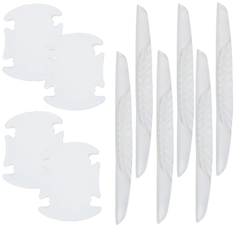 6 pcs Protectores Universales para Manijas de Puertas de Coche Tira Protectora de Bordes Transparente e Impermeable Película de Protección de Pintura Contra Arañazos Autoadhesiva para Manijas Empotrad
