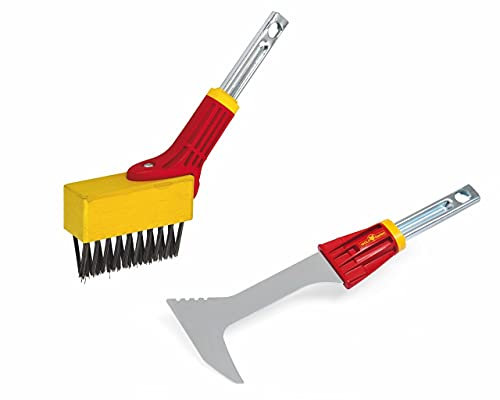 WOLF-Garten 71BAH003650 Fugenbürste/Fugenkratzer Set mit Holz-Stiel, FB-M/FK-M/ZM140, P767, Neu2018