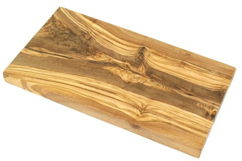 D.O.M. - Tabla de desayuno (madera de olivo, aprox. 25 x 15 cm, sin grabado)