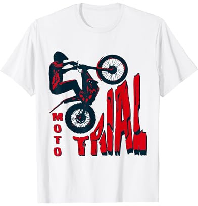 Moto motocross rider obstáculo moto trial Camiseta, Hombre, Blanco, M