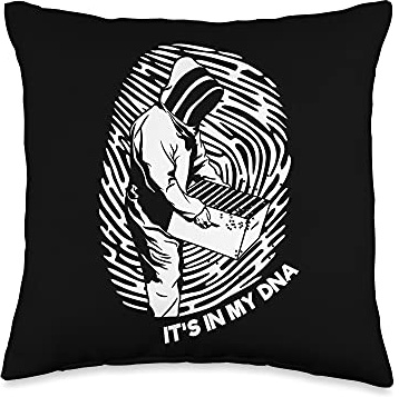 Beekeeper DNA fingerprint Beekeeping beekeepers honey bees Throw Pillow