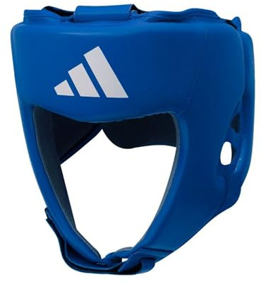 Adidas IBA - Protezione per la testa da boxe per competizioni amatoriali, regolabile, antiscivolo, per guance, fronte e orecchie, certificata e approvata