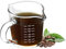 Mini misurino in vetro da 70 ml con manico da 56,7 g per caffè espresso, tazza di misurazione, bicchiere graduato per bar, feste, vino, cocktail, latte, caffè