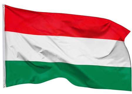 PHENO FLAGS Ungarn Flagge 90x150cm - wetterbeständige Fahne mit Messingösen, 100% Polyester, robuste Doppelnaht & in lebendigen Farben - ideal für Flaggen-Liebhaber