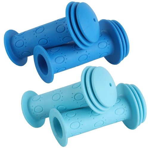 2 paires/4 pièces de poignées de vélo pour enfant, poignées de vélo pour enfant de 22 mm, poignées de guidon pour vélo pour enfant, poignées de trottinette, poignées en caoutchouc pour trottinette
