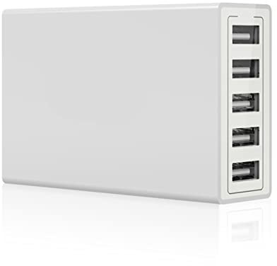 Caricatore USB multiplo, Caricatore multi USB da 50 W Stazione di ricarica a 10 porte Dispositivo multiporta Carica rapida 5V 10A Compatibile con telefono, tablet e telefono cellulare per più disposit