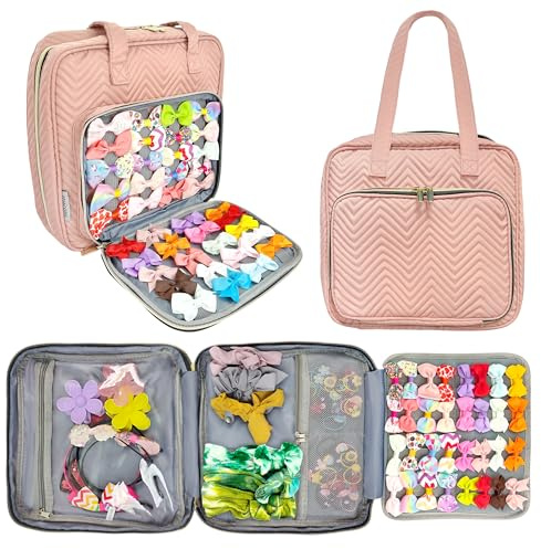 MICOM Large Capacity Baby GirlHair Accessories Organizer for Baby Girls, Hair Clips,Bows Storage, Multifunctional Case for Display Hair Clips