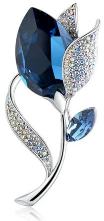 Calla Broche Fleur de Lys Femme Tulipe Fleur Bouquet Mariages Fête Décontracté Bureau Vêtements Robe Pins, Métal Acrylique, Zircon cubique