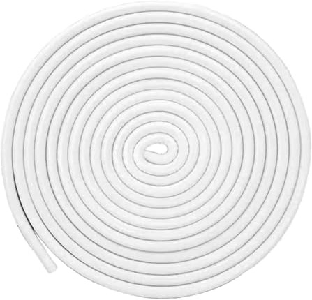 XMSCN Tira de sellado universal de goma en forma de U con clips de metal incorporados, protección para la mayoría de los coches, SUV, instalación sin pegamento, color: blanco, 10 m