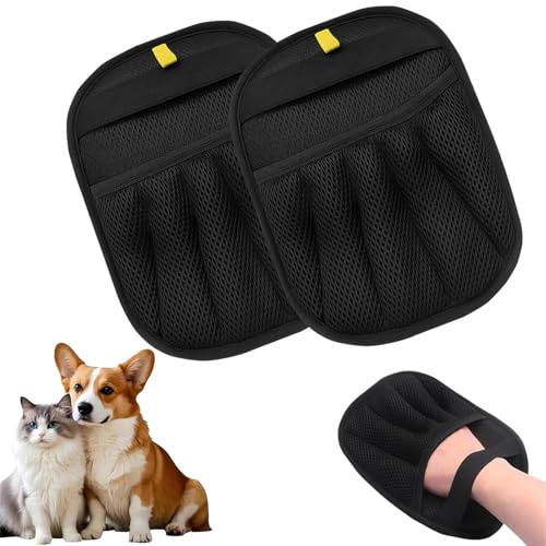 2 guantes quitapelos para mascotas, 2025, guantes magnéticos, guantes de cuidado de mascotas de doble cara, guantes reutilizables para el cuidado del pelaje para mascotas