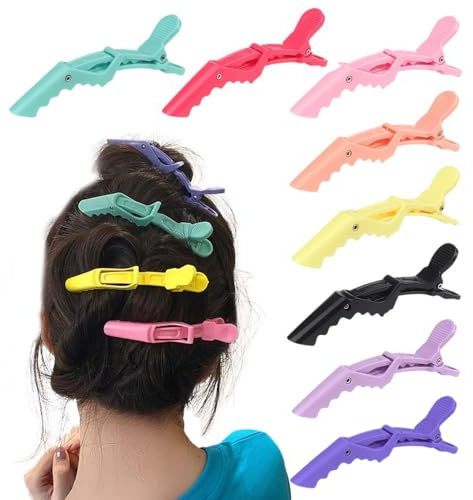 IEBTAWN 8 Pezzi Fermagli Per Capelli Neutri A Coccodrillo, Seziona Fermagli Per Capelli Per Lo Styling, Fermagli Per Capelli Da Parrucchiere, Fermagli Per Capelli A Coccodrillo