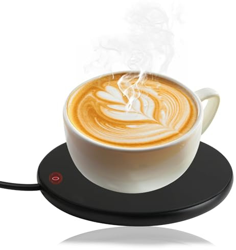 Calentador de tazas de café para escritorio, para mantener la taza, placa de 40 a 60 ℃, portátil, calentada, alimentada por USB, té, bebidas calientes, vino caliente para oficina y hogar, regalos para