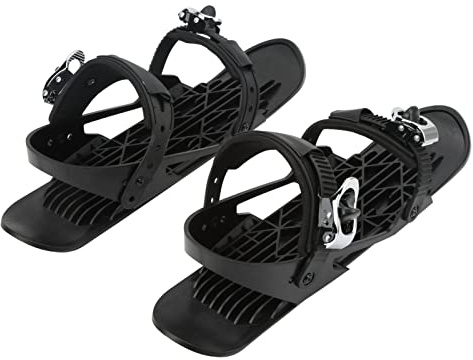 ERYUE Miniskidskor Slitstark Nylon Metallspänne Bärbar för Vinterishockey Vuxna Svart Fri Storlek
