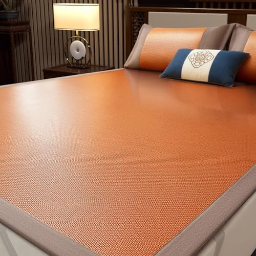 OAKVYNE Materassino Pieghevole In Bambù Per L'estate, Stuoia Di Bambù Per Letto Con Doppio Lato, Materasso Raffreddamento In, Pieghevole Stuoia Per Letto Di(90 x 200 cm/35.4 x 78.7 in)