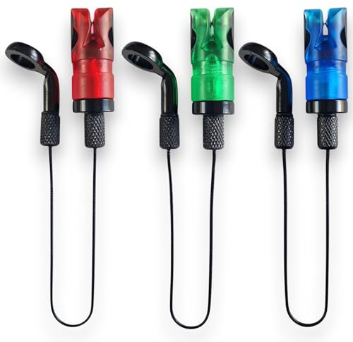 TJR Tackle Mag Elite Bite Indicators Bobbins with Magnetic Line Clip, 3 Pack (Red, Green & Blue)