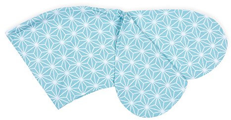 KraftKids Stillkissenbezug weiße Diamante auf Pastel Blau, Stillkissenüberzug Länge Außenkante 190 cm, Stillkissenhülle mit Liebe handgefertigt in der EU