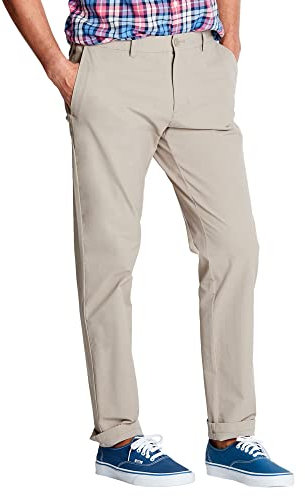 vineyard vines Men's On-The-go Pant, Khaki, 34W x 32L