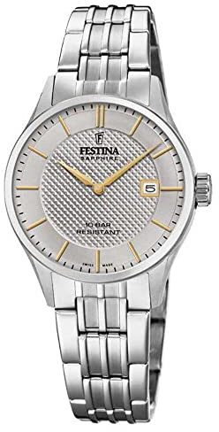 Festina Uhr Für Damen F20006/2 Swiss Made Silber Edelstahl Case SilberEdelstahl Band