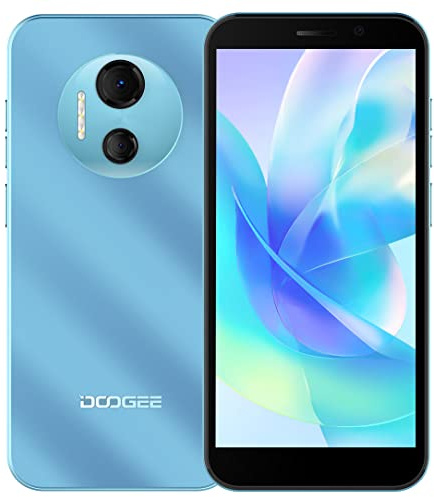 DOOGEE Android 12 Smartphone ohne Vertrag X97 PRO, Helio G25 Octa Core 4GB+64GB, 4200mAh Akku, 12MP Dual Kamera, 6,0'' HD+ Handy, DUAL SIM+SD (3 Kartensteckplatz),NFC GPS Gesichts Entsperrung Blau