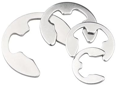 SYDARSYN säkringsskivor för vågor, rostfritt stål E-clip extern hållare snap säkringsring för Wellspår maskin M3.5 (200 stycken)