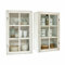 Loberon Hängeschrank 2er Set Piavo, Edles Landhaus-Flair, Charmantes Antik-Finish, Nostalgischer Look, Küchenschrank, Küchenmöbel, Kiefernholz, Glas, antikweiß