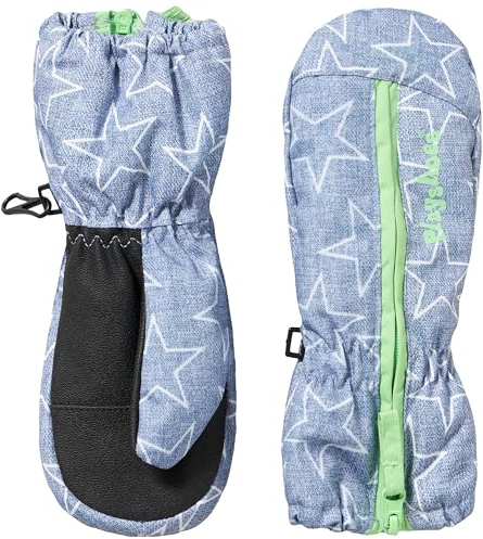 Playshoes Fäustling tunga handskar för barn, unisex, Sterne Reißverschluss, 4, Blixtlås, 4