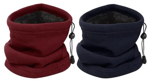 JSTHHTT Braga Cuello Invierno para Hombre Gruesa Calentador de Polar Lana Calentar de Punto Bufanda Tubular Combina, Snood Bufanda Calentador