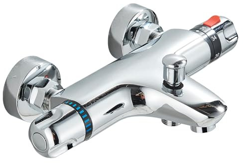 Zamery Duscharmatur mit Thermostat Armatur Dusche Wannenarmatur Duscharmatur Badewannenarmatur Duschthermostat Duscharmaturen mit 38 °C Sicherheitsstopp Chrom