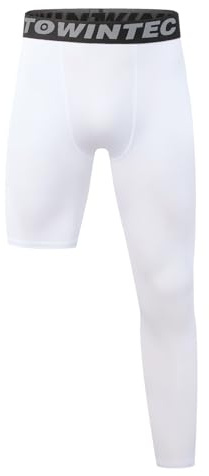 Towintec enbenskompressionsbyxor barn pojkar leggings löparbyxor tonåring långa andningsbara enbeniga underbyxor träningsbyxor för atletisk sportig basket fotboll träning