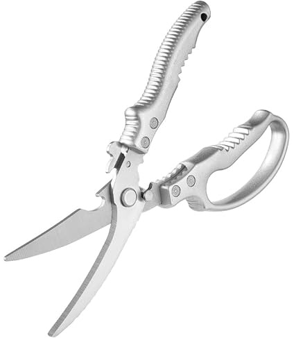 ShanLiHong Kitchen Scissors: Heavy-Duty Poultry Shears That Effortlessly Cut Through Bones, Fish, Veggies & Nuts. Crafted from 3Cr13 Stainless Steel. (All-Purpose Scissors, Kitchen Shears)
